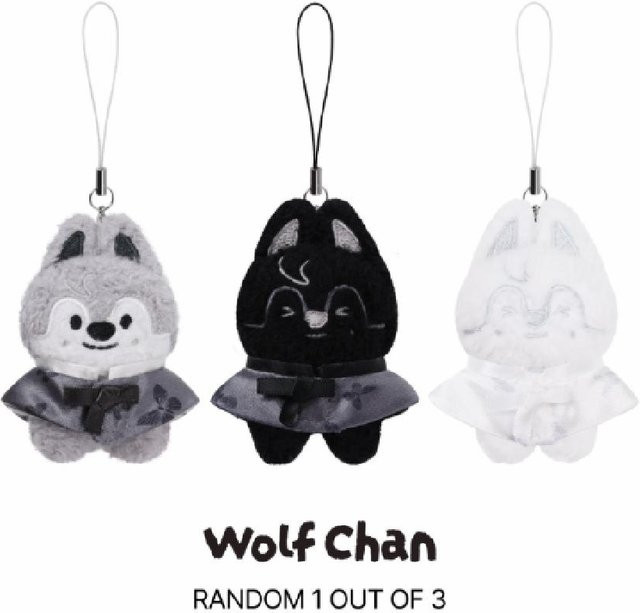 Stray Kids SKZOO Wolf Chan Secret Plüschtier Micro Version, Schwarz - Bild 1