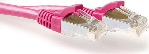 ACT Cat6a S/FTP Netzwerkkabel Pink, 15 m - Bild 1