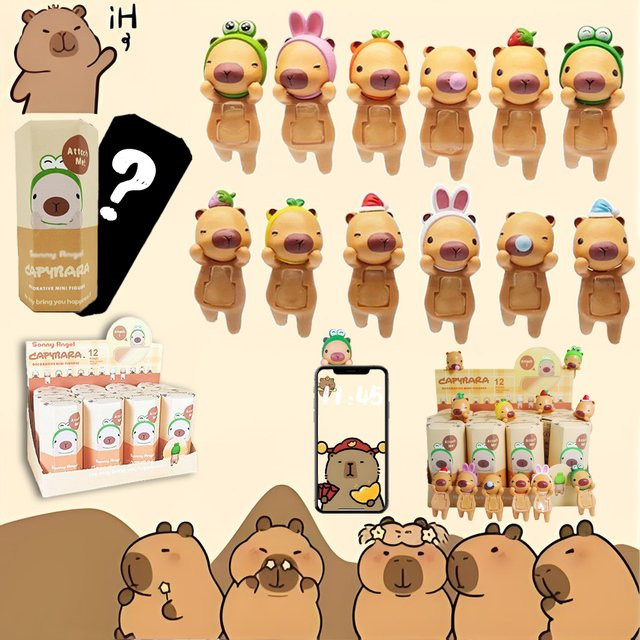 Capibala Mini-Figuren, Blindbox, Tiere, Kunststoff, Bunt / Mehrfarbig - Bild 1