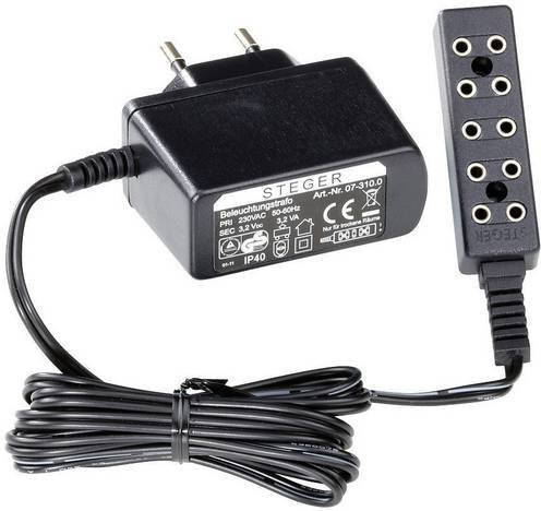 Kahlert Licht Beleuchtungstrafo 60959 230V mit Verteilerleiste in Schwarz - Bild 1