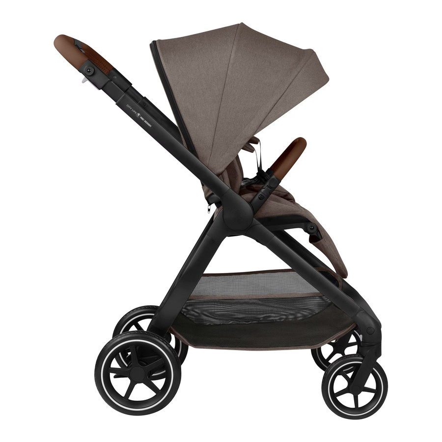 ABC Design City Life Kombi-Kinderwagen in Braun mit Federung und Schwenkrädern - Bild 3