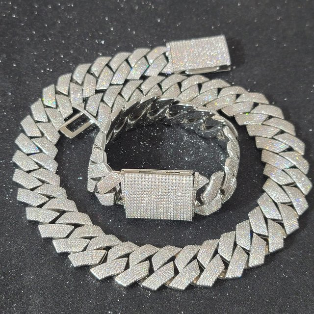 DOBLING Halskette, Edelstahl, Silber, Zirkonia, Unisex - Bild 1