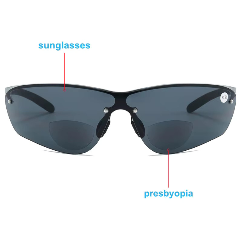 ZRGAE Sonnenbrille Bifokal, Sport, randlos, Metall, Silber, Männer - Bild 2