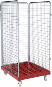 HMH rolltainer Rollbehälter ADB 1350 KU rot B/T: 72,4 x 81,5 cm - Bild 1