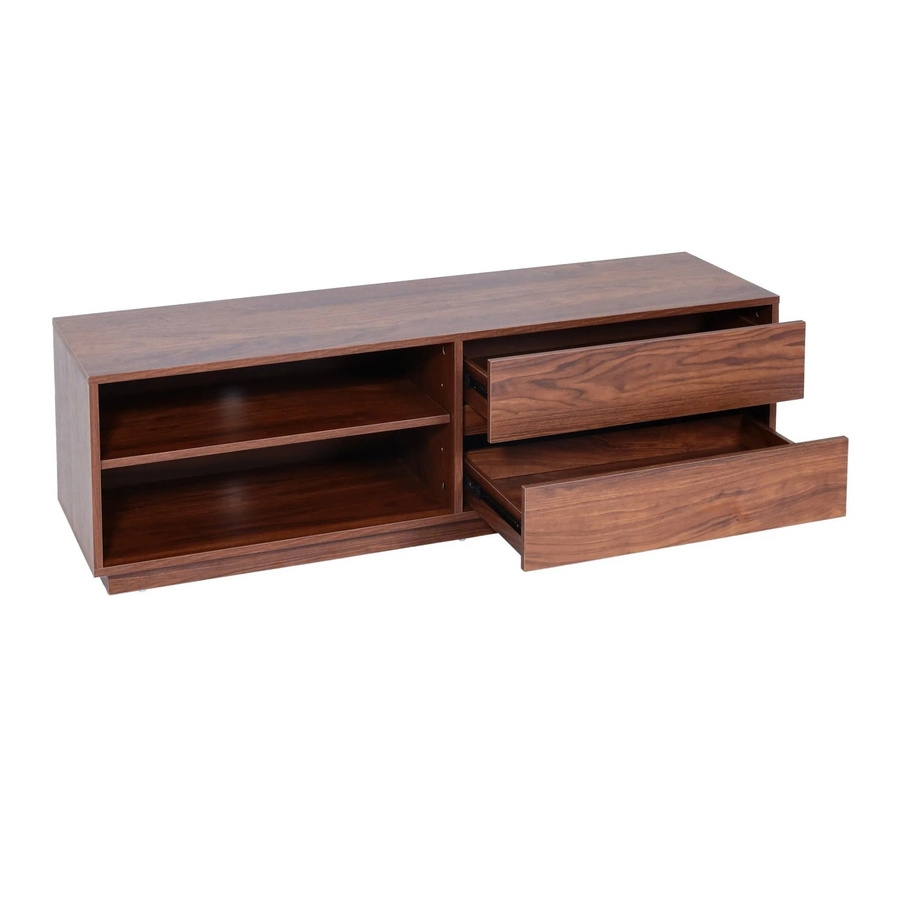 MCW TV-Rack J78 Lowboard Kommode in Walnuss-Optik, B/T/H: 140 x 42 x 40 cm - Bild 3