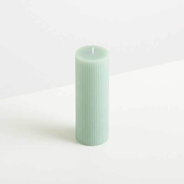 BLUME2000 Kerze Rille in Mint, Höhe: 20 cm - Bild 1