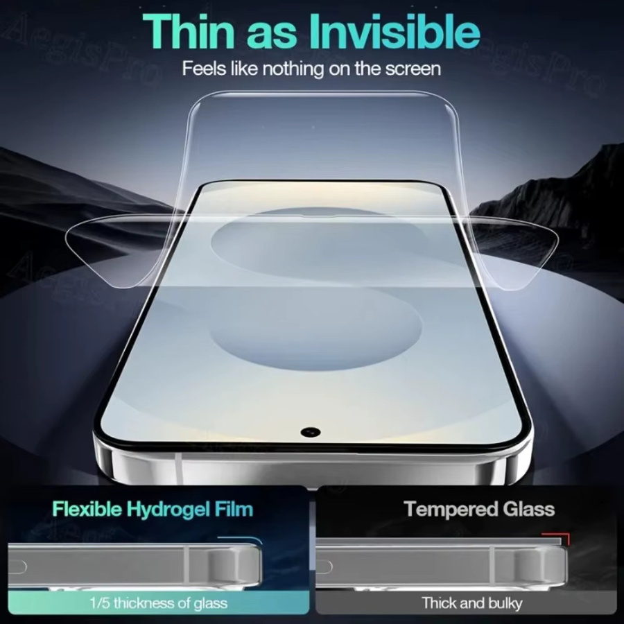 4 Stück HD Hydrogel Displayschutzfolie für Samsung Galaxy S21 S23 S24 FE S25 Ultra Plus S25 Edge, transparent und kratzfest - Bild 5