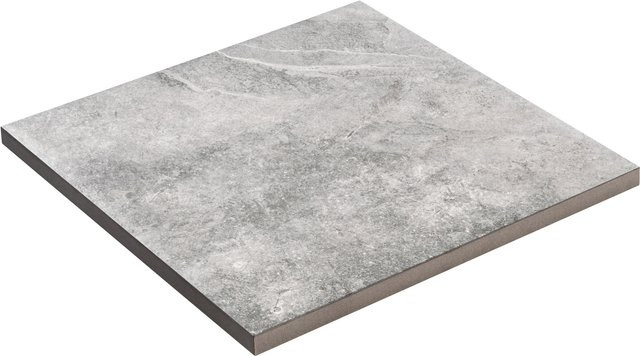 DIEPHAUS Terrassenplatte CERAMIA ROCA in Grau mit Steinoptik, B/T/H: 60 x 60 x 3 cm - Bild 1