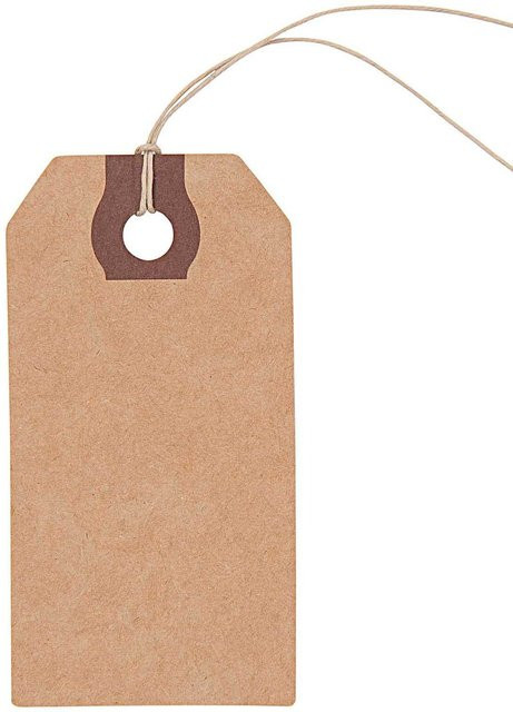 Rico Design Paper Poetry Geschenkanhänger aus Kraftpapier in Braun, 9 Stück, B: 9 cm, H: 4,5 cm - Bild 1