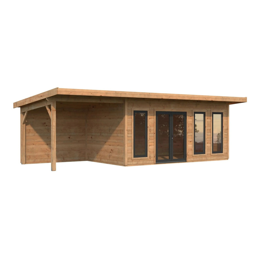 Palmako Holz-Gartenhaus Aurelia Pultdach aus Fichte in Braun, B/T: 833 x 300 cm - Bild 2