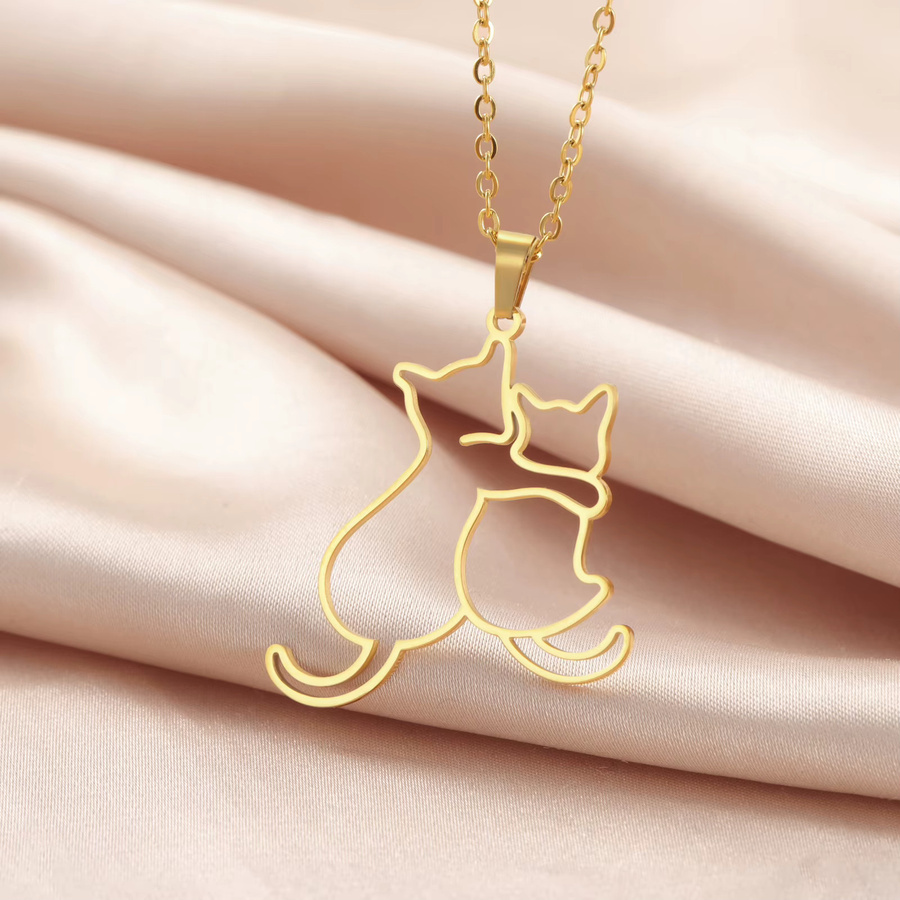 Cazador Halskette Katzen-Kätzchen, Edelstahl, Gold, Damen - Bild 2