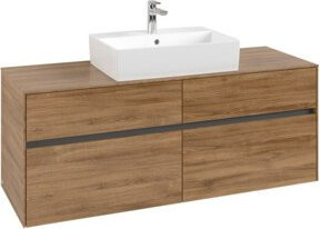 V&B Waschtischunterschrank Collaro in Kansas Oak, B/T/H: 140 x 54,8 x 50 cm, für mittig platzierten Waschtisch - Bild 1