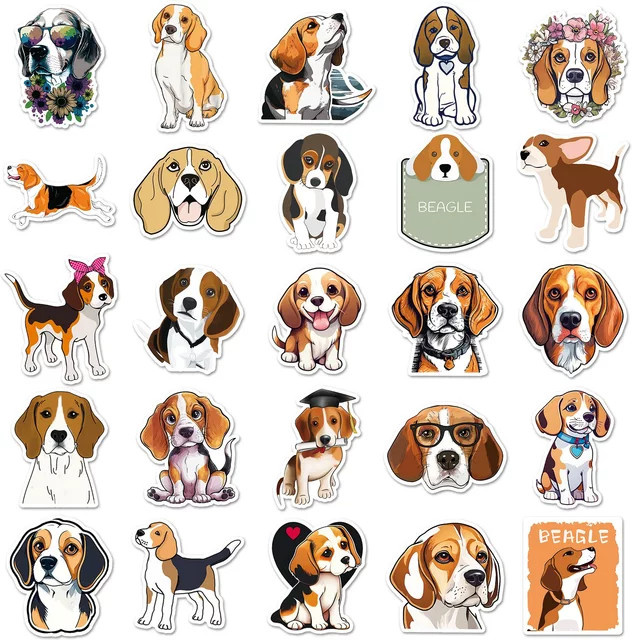 GOGOTU Beagle Hund Graffiti Aufkleber, 50-teiliges Set - Bild 1