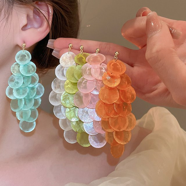 DooMei Ohrringe, Bunt, Damen, Shell Drop Earrings - Bild 1