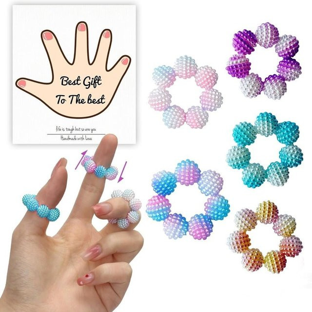 Aoxuanopre Fingerringe, Perle, Weiß, Damen - Bild 1