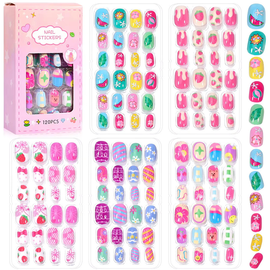 HotPress Nagel Tipps Cartoon Prinzessin, 120 Stück, Kinder - Bild 2