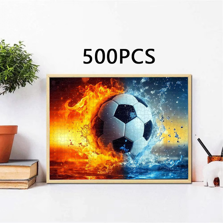 AZNM Fußball-, Flammen- und Wasserpapierpuzzle, Pappe / Karton, Bunt / Mehrfarbig - Bild 4