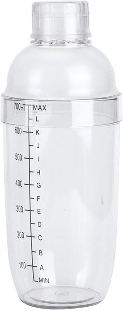 KaiSai Cocktailshaker Set aus Kunststoff mit Waage und Messmarkierungen, transparent, 700 ml - Bild 1