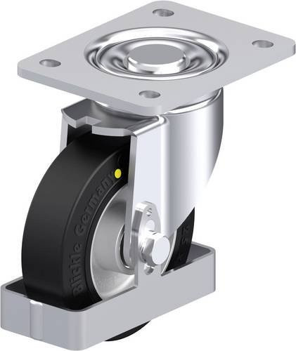 Blickle Stahlblech-Lenkrolle LH-ALEV 125K-3-EL-FS in Schwarz-Grau mit 125 mm Rad-Durchmesser und 250 kg Tragfähigkeit - Bild 1