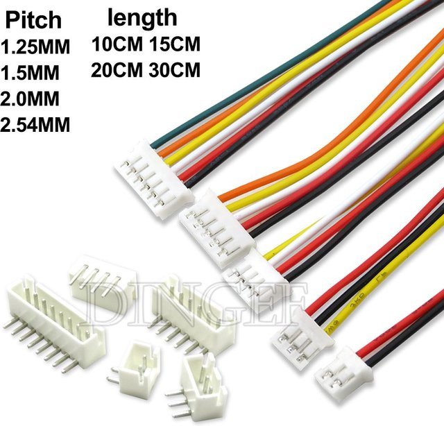 Stecker und Buchse Set mit Kabel und Biegestift 2,54 mm Pitch, Mehrfarbig - Bild 1