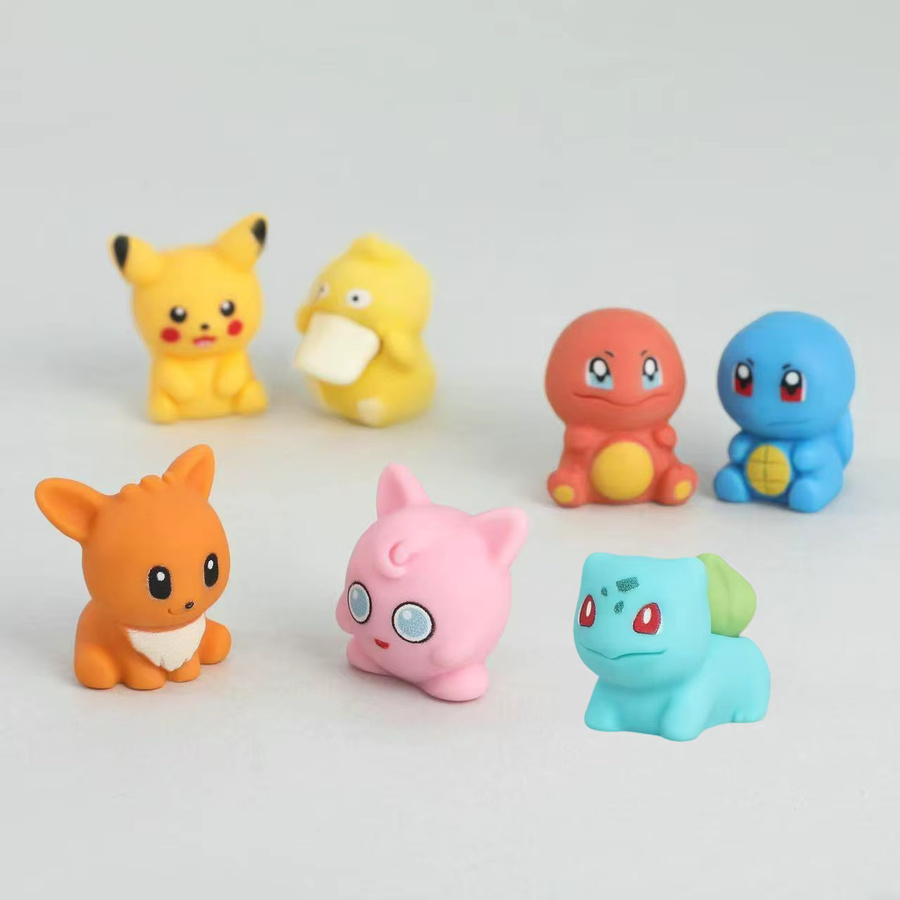Bandai Pokémon Pikachu Charmander Bulbasaur Anime-Figuren, 7-teiliges Set - Bild 2