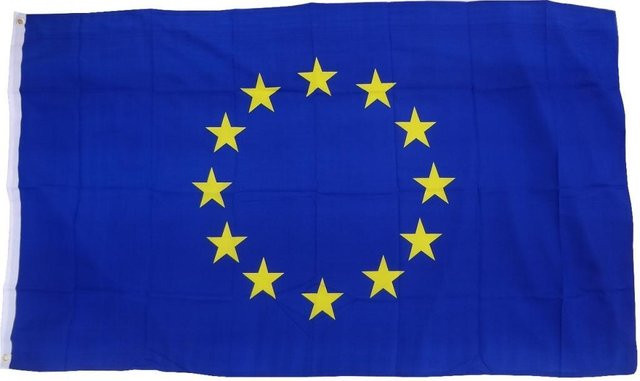 XXL Europa Flagge aus Polyester von Trends4cents in Blau und Gelb, B x H: 250 x 150 cm - Bild 1