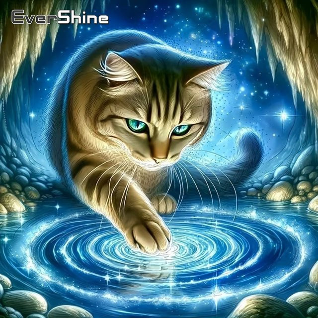 EverShine Diamant-Stickerei Katzen-Mosaik DIY Set für Erwachsene in Multicolour - Bild 1
