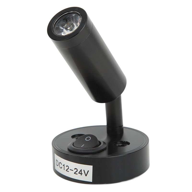 TOMTOP JMS LED Leselampe mit Schalter und Drehbarer Wandhalterung für Boot, Wohnmobile und Yachten, Schwarz - Bild 4