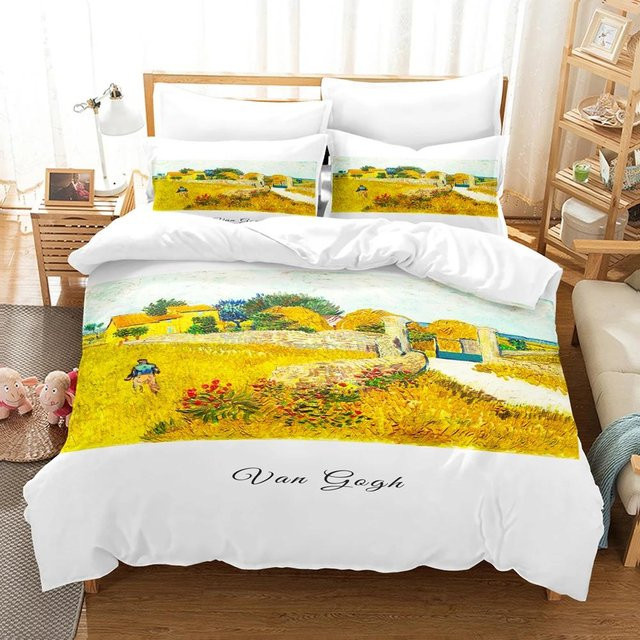 JMG Household Supplies Van Gogh Ölgemälde Bettwäscheset aus Mikrofaser, Mehrfarbig, B/H: 245 x 210 cm - Bild 1