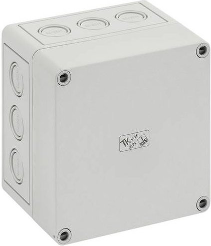 Spelsberg TK PS 1313-10-m Installations-Gehäuse aus Polystyrol in Lichtgrau RAL 7035, B/T/H: 13,0 x 13,0 x 9,9 cm - Bild 1