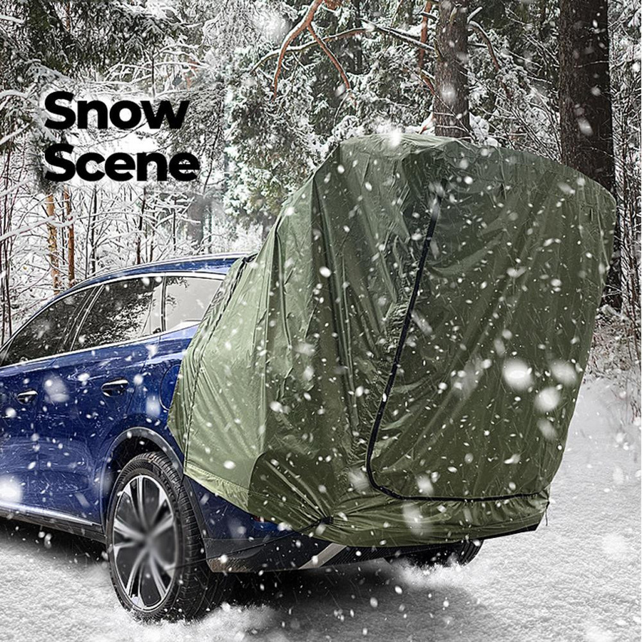 TOMTOP JMS Outdoor-Auto-Kofferraum-Zelt mit Baldachin für Camping und Picknick, Weiß und Grün - Bild 3