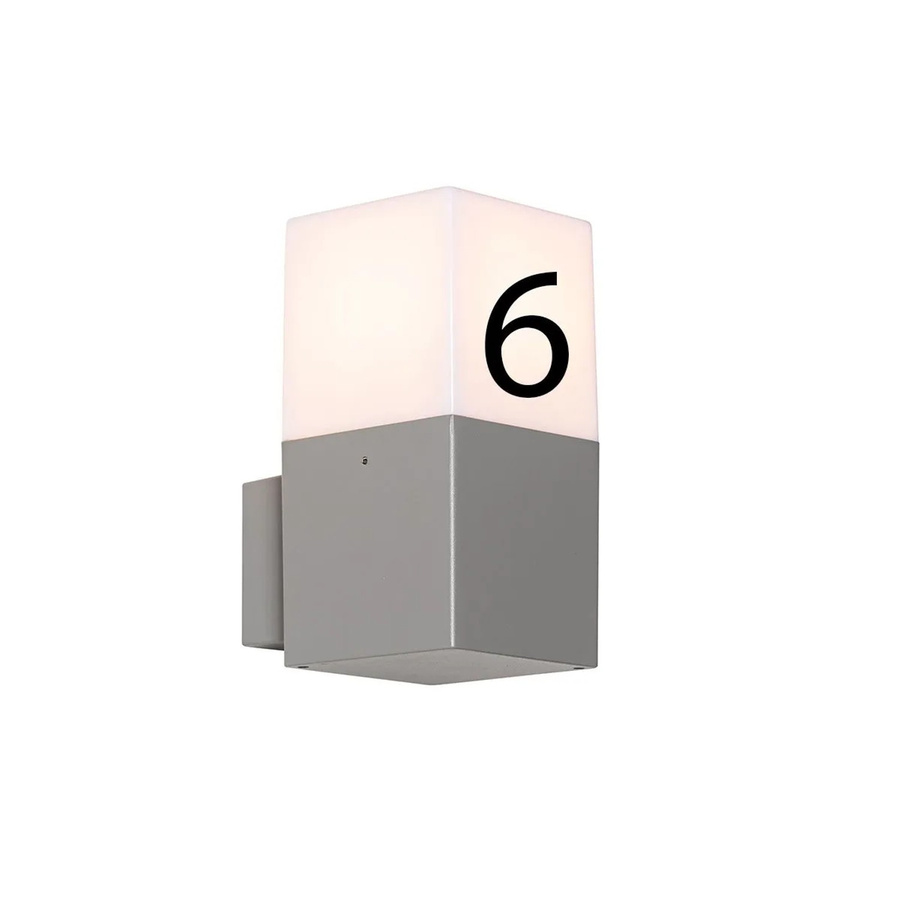QAZQA Moderne Außenwandleuchte Grau IP44 aus Aluminium mit Hausnummer Dänemark - Bild 2