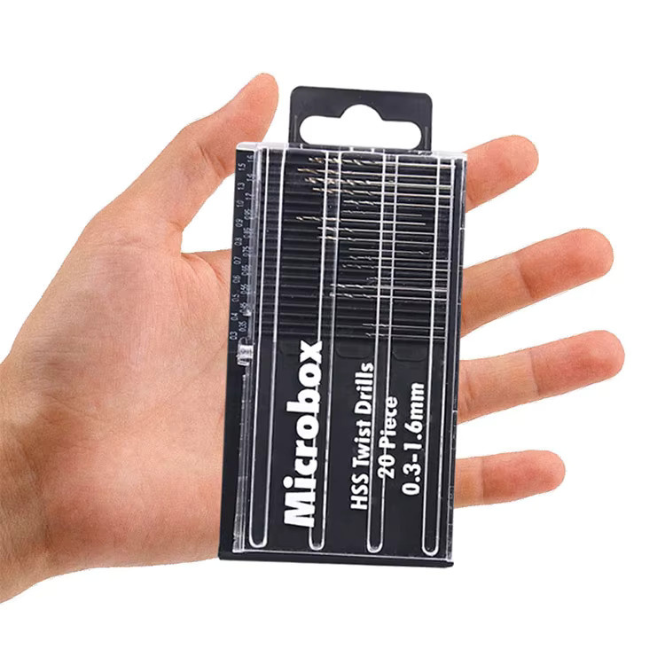 NEWONE Mini HSS Micro Spiralbohrer Set aus Hochgeschwindigkeitsstahl in Silber, 20 Stück, Durchmesser: 0,3 mm bis 1,6 mm - Bild 4