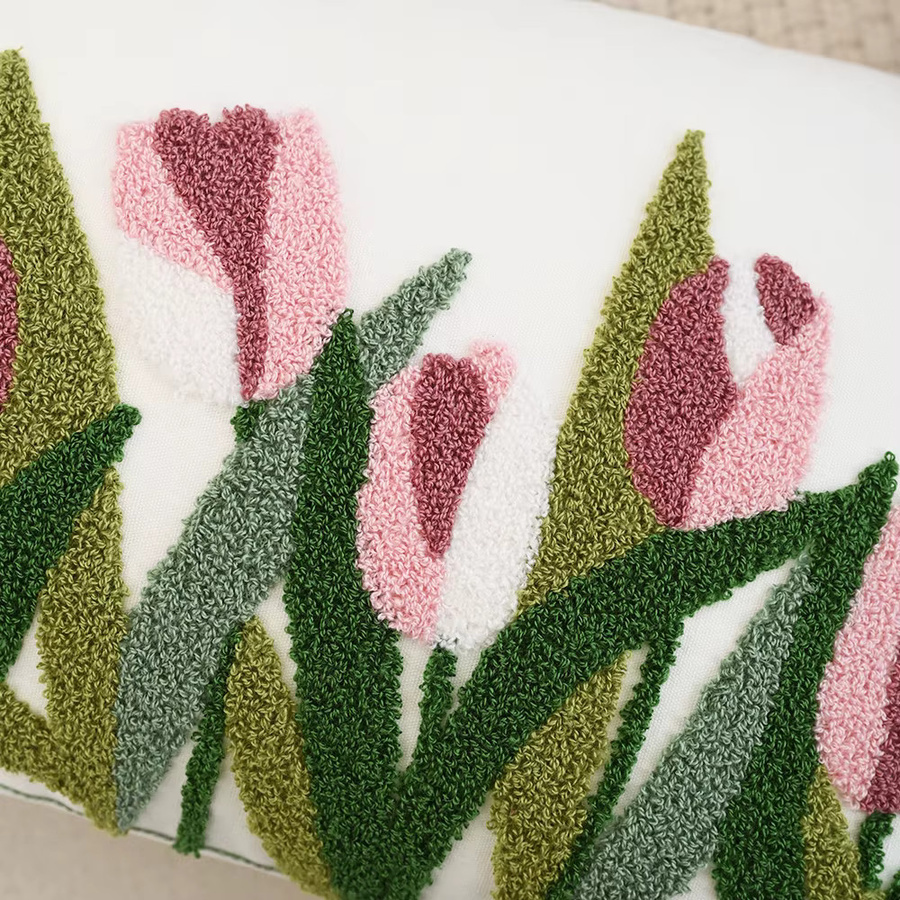 BUYNOW Samt-Kissenbezug mit Blumenmuster in Multicolour, Vintage-Design für dein Zuhause, B/H: 45 x 45 cm - Bild 2