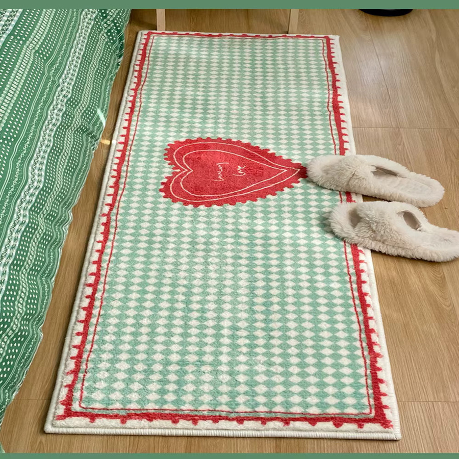 VIKAMA Eckteppich in Grün, minimalistisch und rechteckig, handwaschbar, rutschfest und schmutzabweisend für Wohnzimmer und Schlafzimmer, Breite: 120 cm - Bild 1