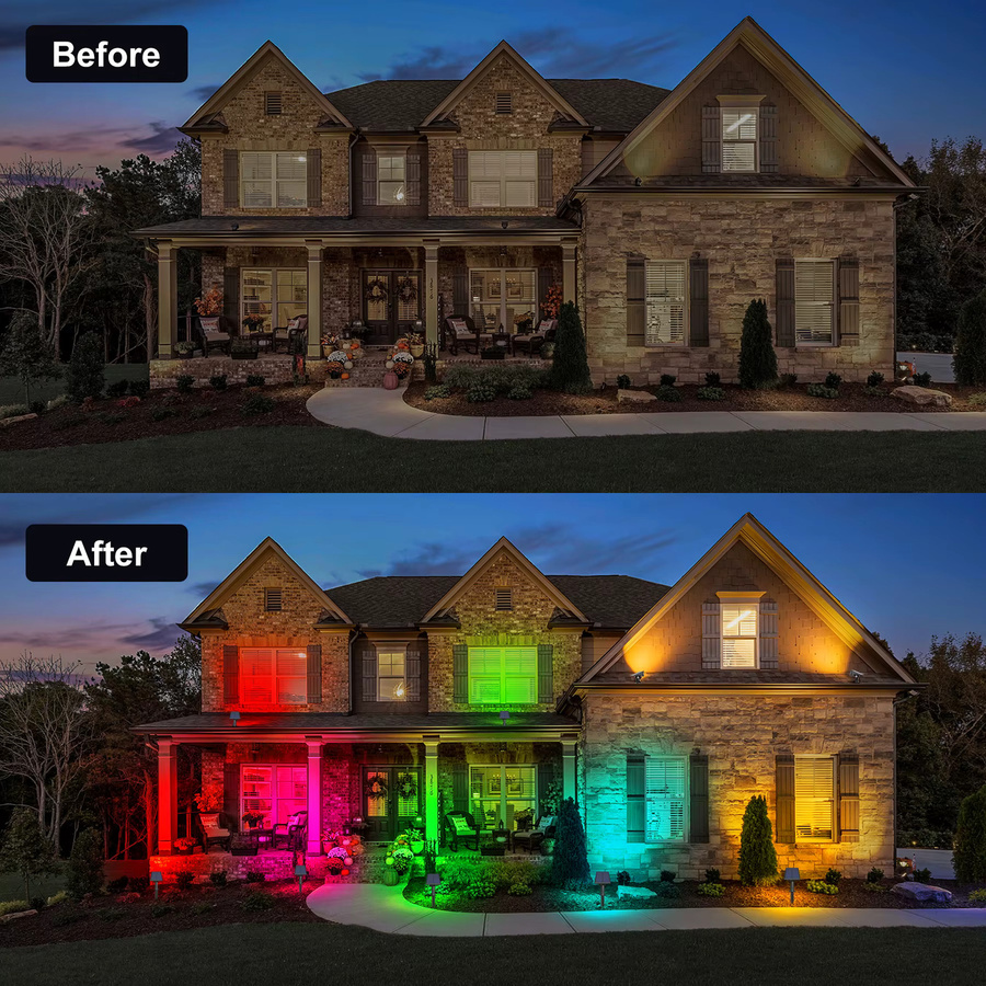 T-SUNRISE RGB Solar-Flutlicht in Schwarz, wasserdichter LED-Landschaftsstrahler IP65 für Garten und Terrasse - Bild 6