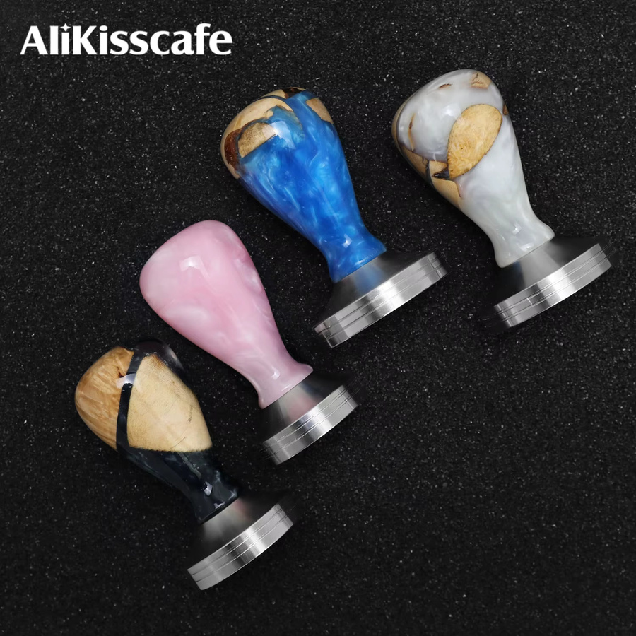 Kaffee Tamper aus Edelstahl von ALIKISSCAFE für Delonghi und Breville, erhältlich in Silber oder Schwarz - Bild 2