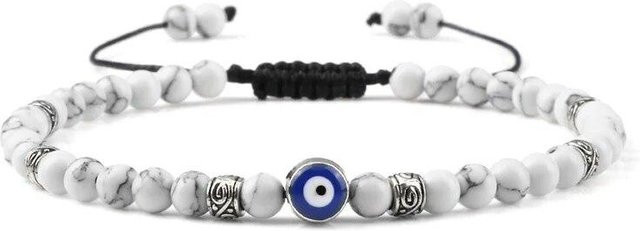 Armband, Lavastein, Schwarz, 4 mm, Unisex - Bild 1