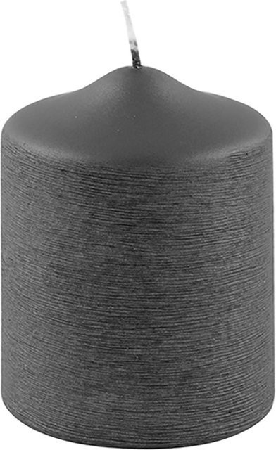 Fink Kerze CANDLE als Stumpenkerze aus Wachs in Grau und Schwarz, Durchmesser: 8,0 cm, Höhe: 10,0 cm - Bild 1