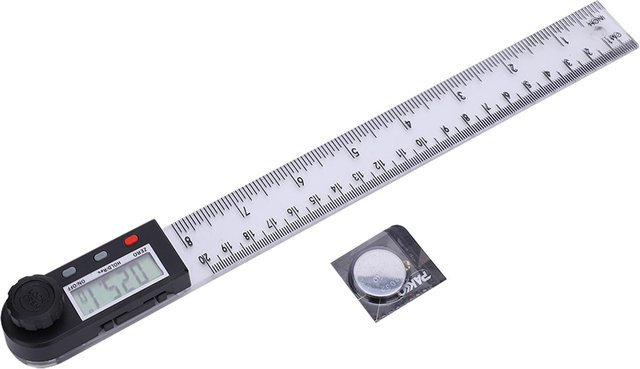 Digitaler Winkelmesser TOMTOP JMS Goniometer mit Digitalanzeige in Weiß aus Kunststoff - Bild 1