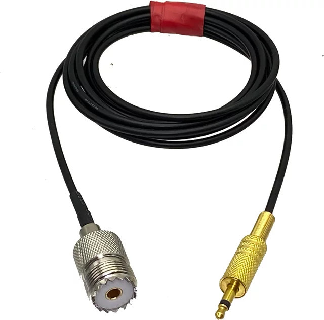 SO239 UHF auf 3,5 mm Mono TS-Stecker Antennenkabel RG174 für CCTV-Kamera-Monitore, Schwarz, Länge: 3,05 m - Bild 1