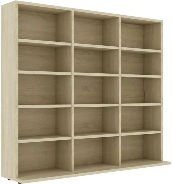 vidaXL CD-Regal aus Holzwerkstoff in Sonoma-Eiche, B/T/H: 100 x 23 x 89,5 cm - Bild 1