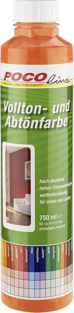 POCOline Dispersionsfarbe Matt in Orange, Abtönfarbe 0,75 l - Bild 1