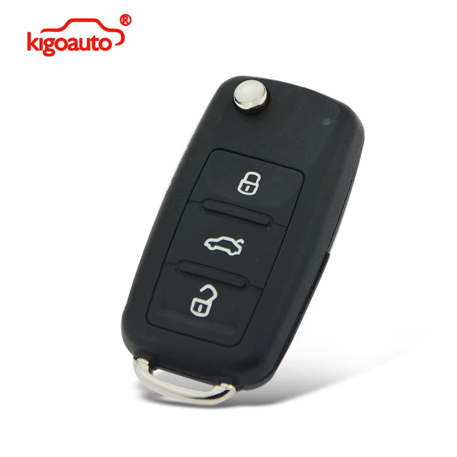 Kigoauto Fernbedienungsschlüssel HU66 434MHz ID48 ASK in Schwarz für VW Passat Polo Golf Jetta Beetle Tiguan und Skoda (PN 5K0959753AB 5K0837202AD) - Bild 2