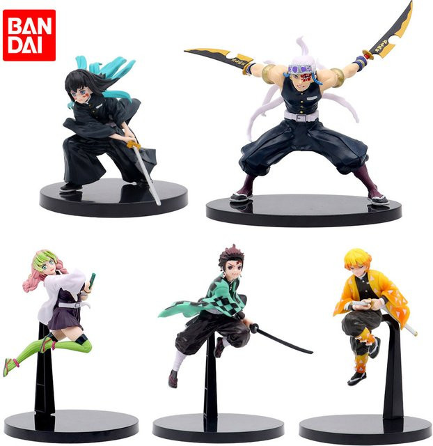 Bandai Demon Slayer, Actionfiguren-Set, Kamado Tanjirou Nezuko Agatsuma Zenitsu, Kunststoff - Bild 1