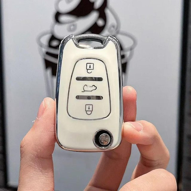 TPU Autoschlüsselhülle für Hyundai und KIA in Grau - Bild 1