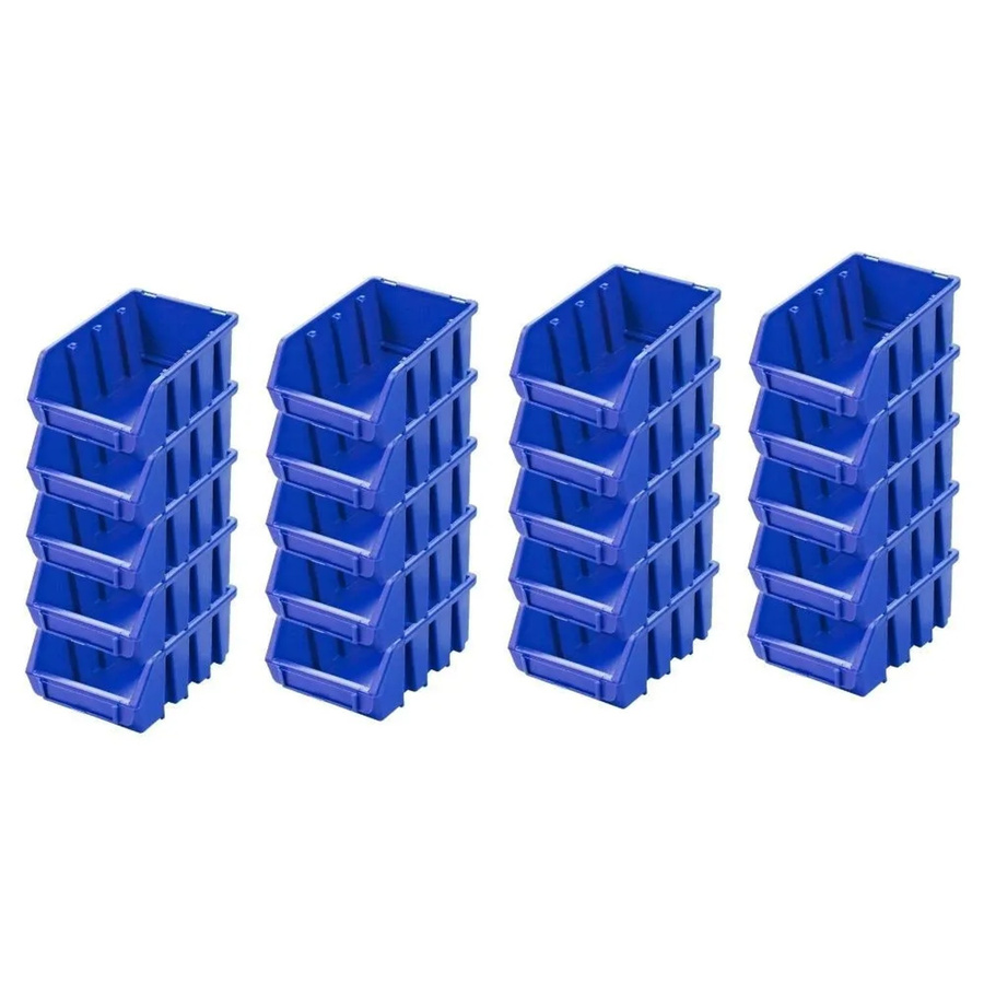 PROREGAL SuperSparSet mit 20 Sichtlagerboxen aus Polypropylen in Blau, H x B x T: 7,5 x 11,6 x 16,1 cm - Bild 2