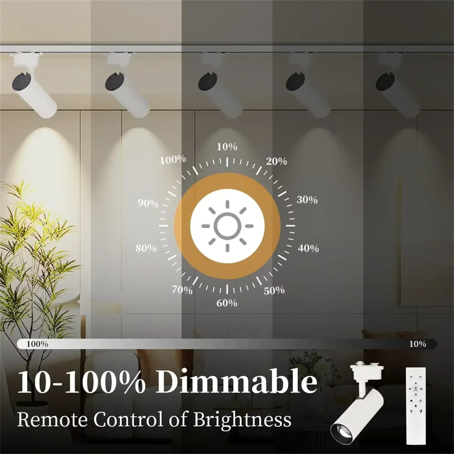 LANGYUE Dimmbare LED Schienenbeleuchtung Set mit 20W integriertem LED Spot für Schlafzimmer und Küche - Bild 3