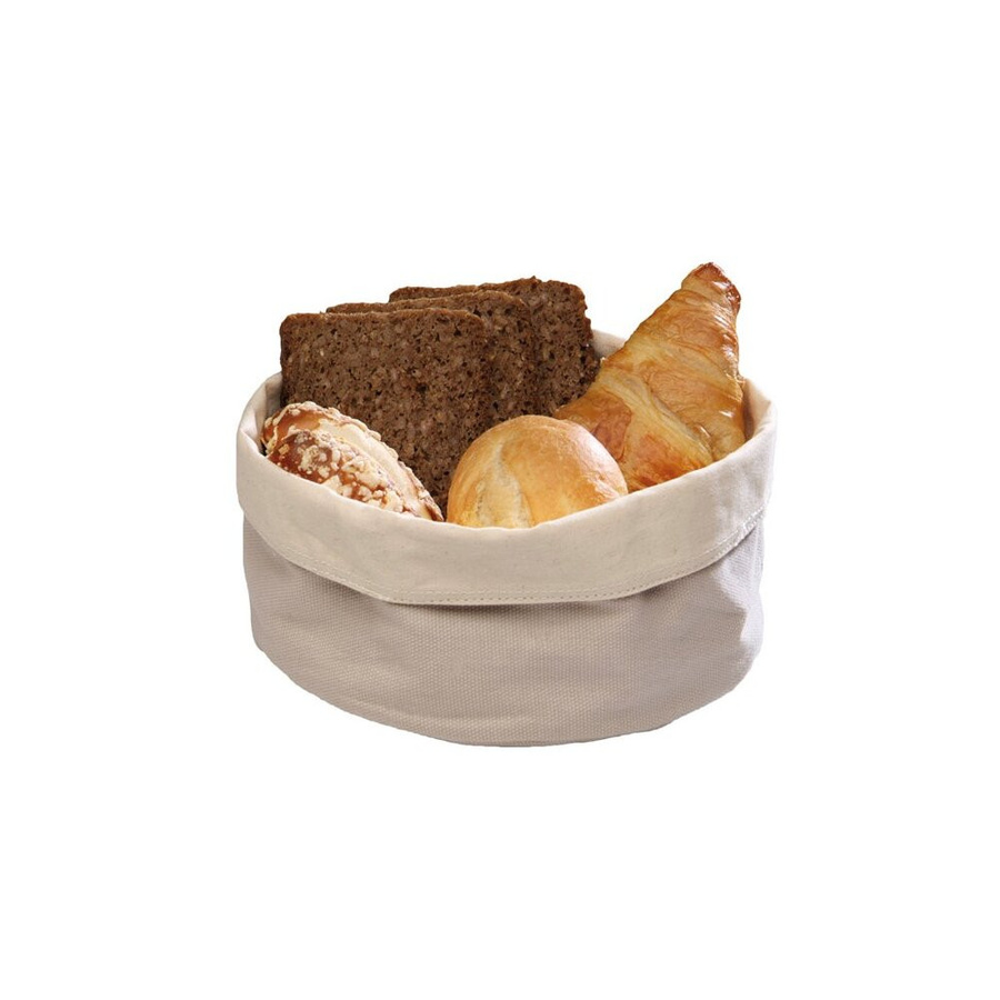 APS Brottasche aus Baumwolle in Beige, rund, Durchmesser: 20 cm, Höhe: 12 cm - Bild 1