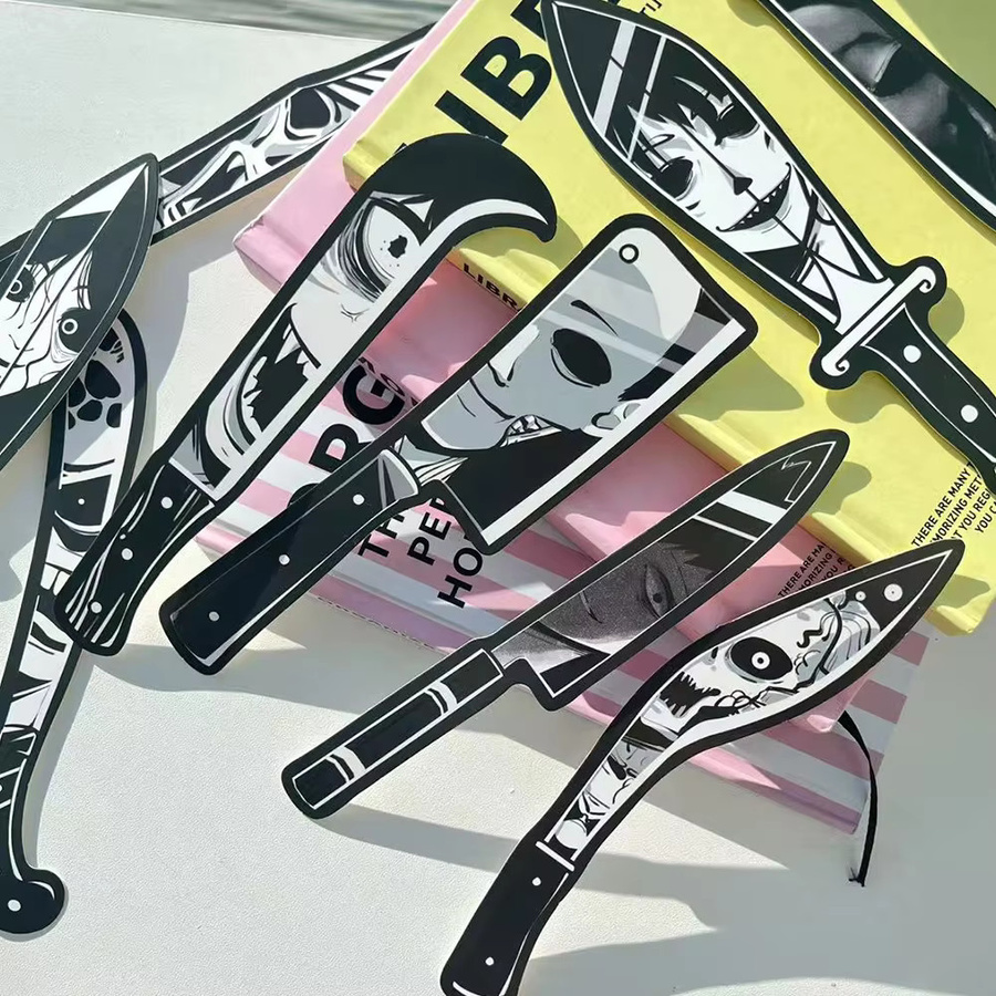 30 Stück Dolch Lesezeichen im Horror-Messer-Design aus Papier für Schule und Büro als kreatives Geschenk - Bild 6